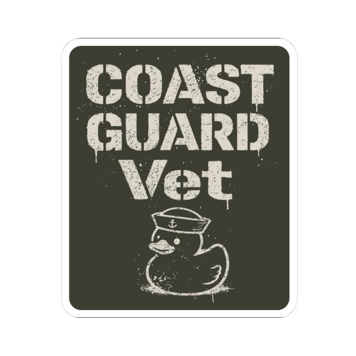 K-Factor Supply Co Coast Guard Vet Sticker 3" × 3"