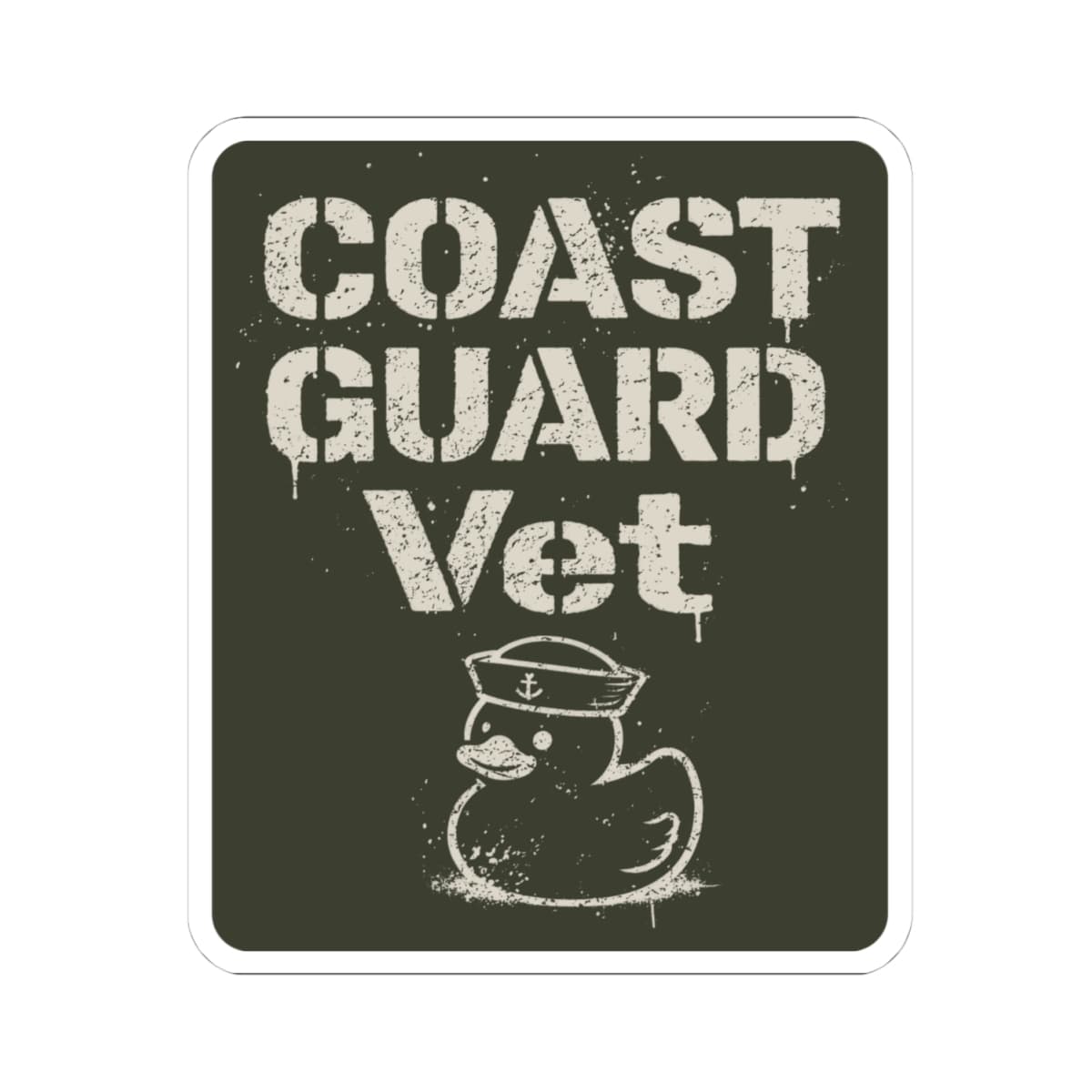 K-Factor Supply Co Coast Guard Vet Sticker 4" × 4"