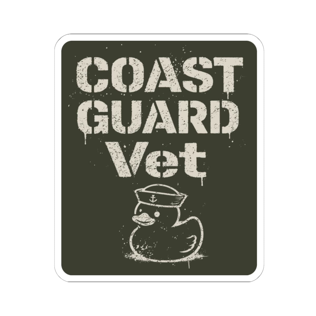 K-Factor Supply Co Coast Guard Vet Sticker 6" × 6"