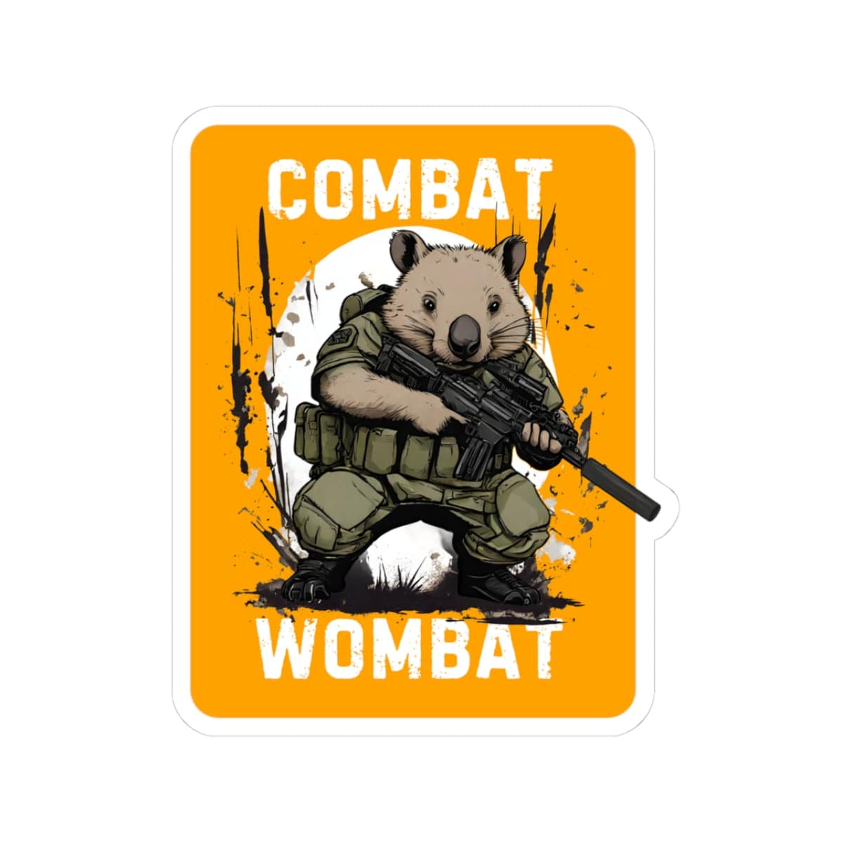 K-Factor Supply Co Combat Wombat Sticker 3" × 3"