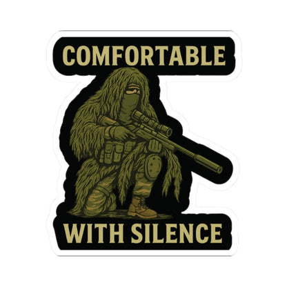 K-Factor Supply Co Comfortable with Silence Sticker 2" × 2"