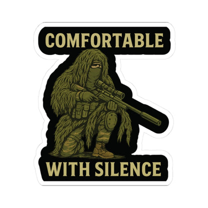 K-Factor Supply Co Comfortable with Silence Sticker 3" × 3"