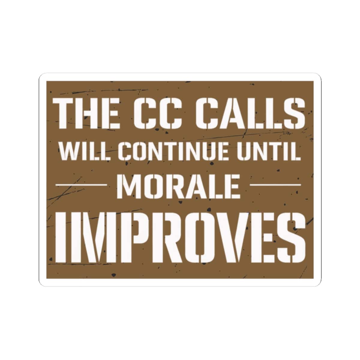 K-Factor Supply Co Commander's Call Morale Sticker 3" × 3"