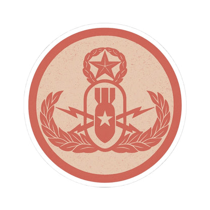 K-Factor Supply Co Crab Icon (Coral) Sticker 3" × 3"