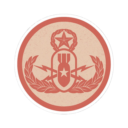 K-Factor Supply Co Crab Icon (Coral) Sticker 6" × 6"