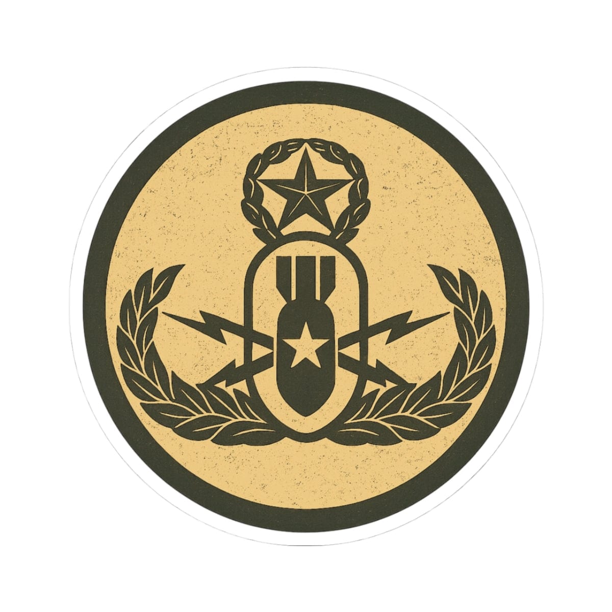 K-Factor Supply Co Crab Icon (Subdued) Sticker 3" × 3"