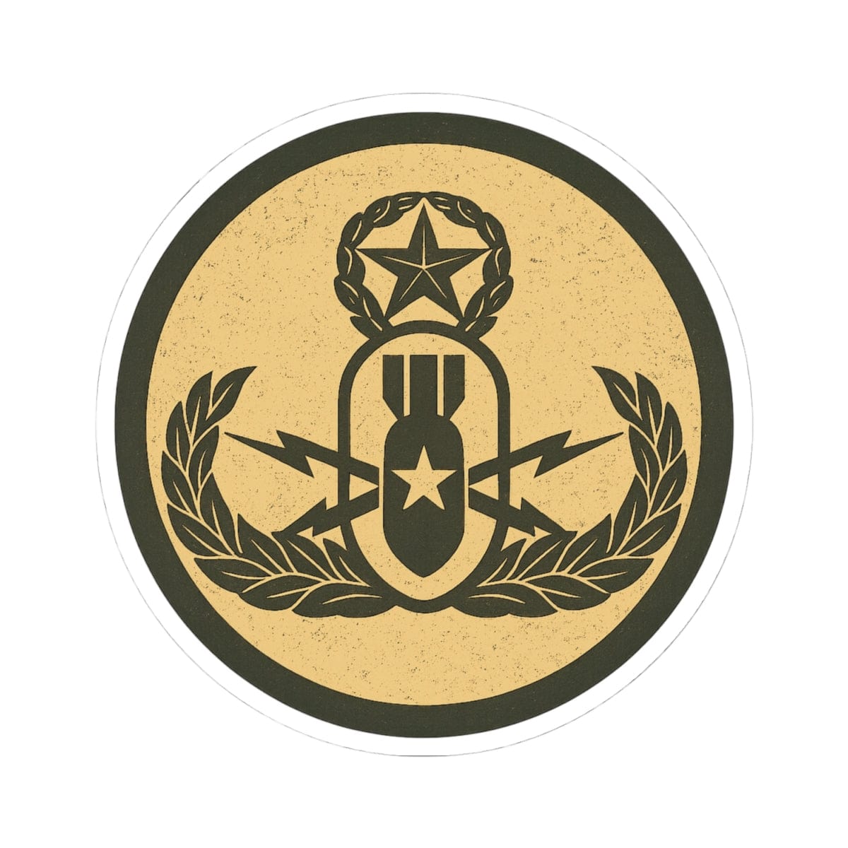 K-Factor Supply Co Crab Icon (Subdued) Sticker 4" × 4"