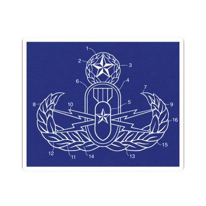 K-Factor Supply Co Crab (Patent Drawing) Sticker 2" × 2" / White