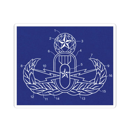 K-Factor Supply Co Crab (Patent Drawing) Sticker 4" × 4" / White