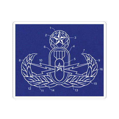 K-Factor Supply Co Crab (Patent Drawing) Sticker 6" × 6" / White