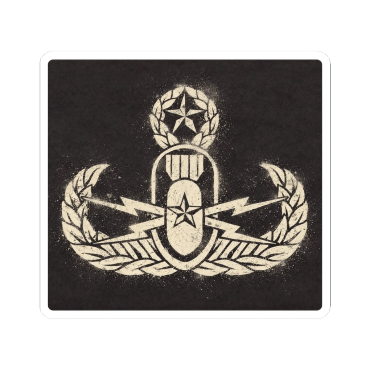 K-Factor Supply Co Crab Stencil Sticker 2" × 2"