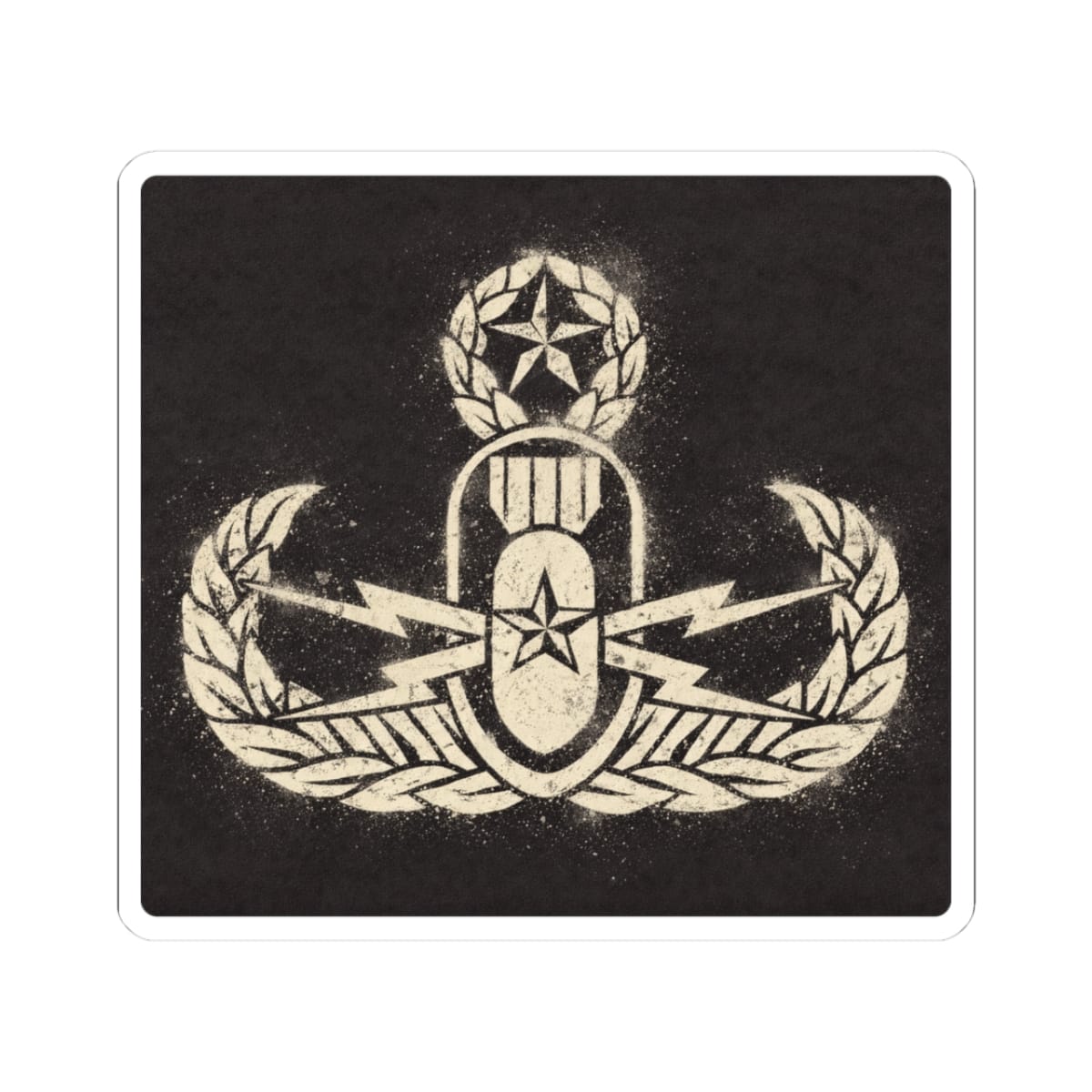 K-Factor Supply Co Crab Stencil Sticker 3" × 3"