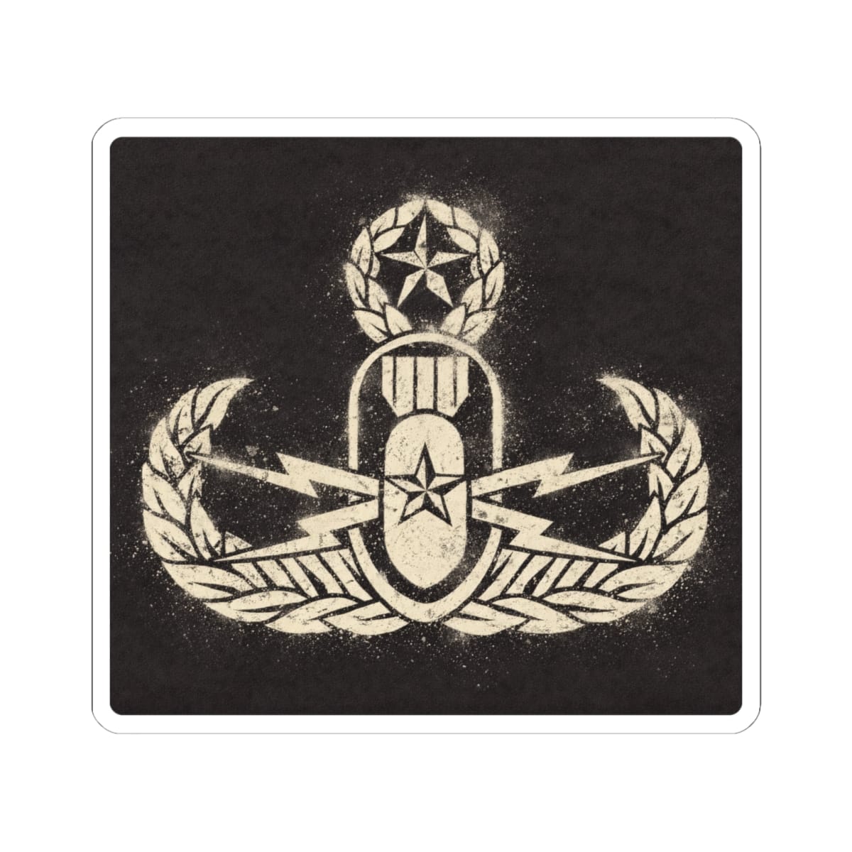 K-Factor Supply Co Crab Stencil Sticker 6" × 6"