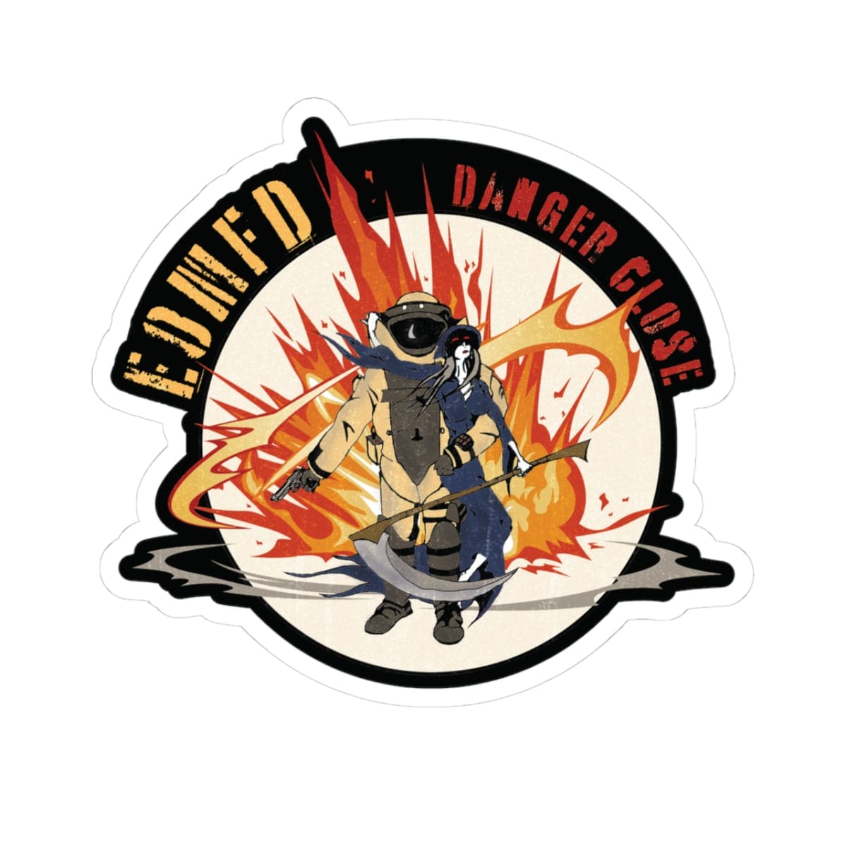 K-Factor Supply Co Danger Close Mk 2 Sticker 3" × 3"