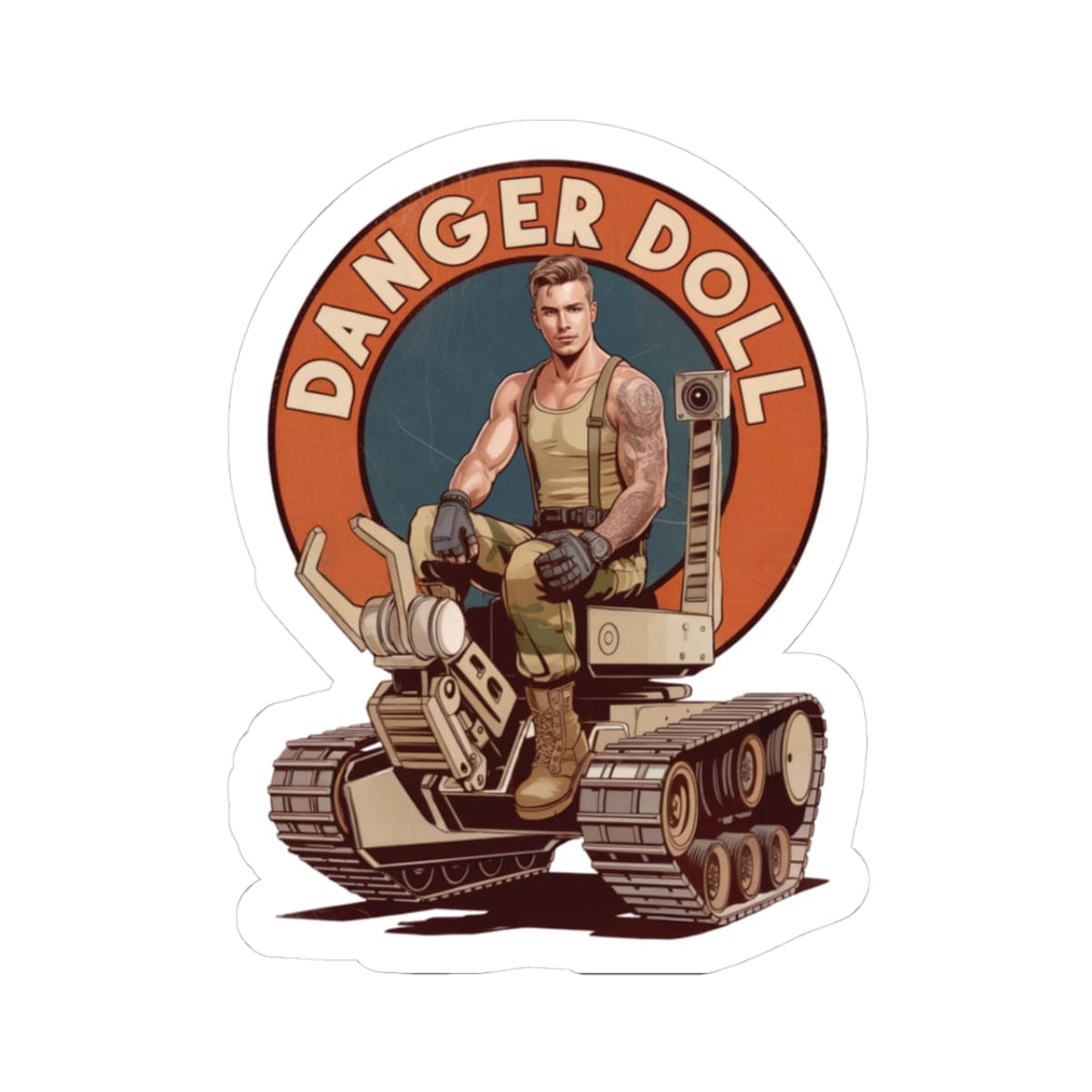K-Factor Supply Co Danger Doll (Mk 1 Mod 2) Sticker 3" × 3"