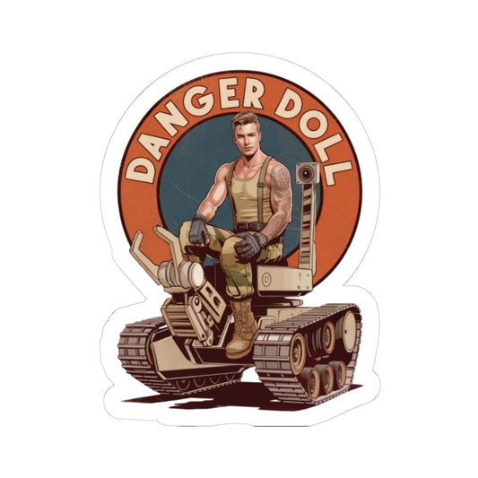 K-Factor Supply Co Danger Doll (Mk 1 Mod 2) Sticker 6" × 6"