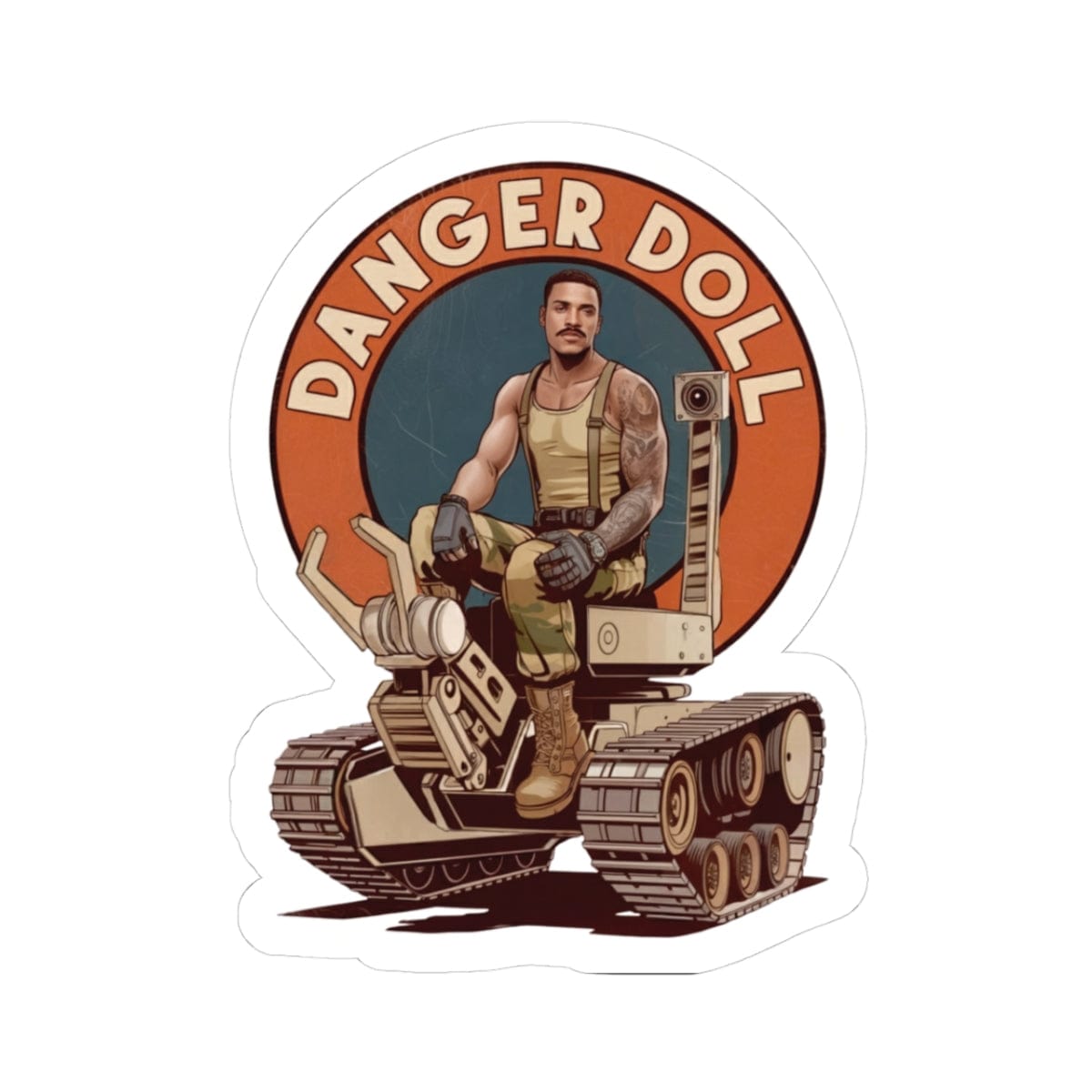 K-Factor Supply Co Danger Doll (Mk 1 Mod 3) Sticker 3" × 3"