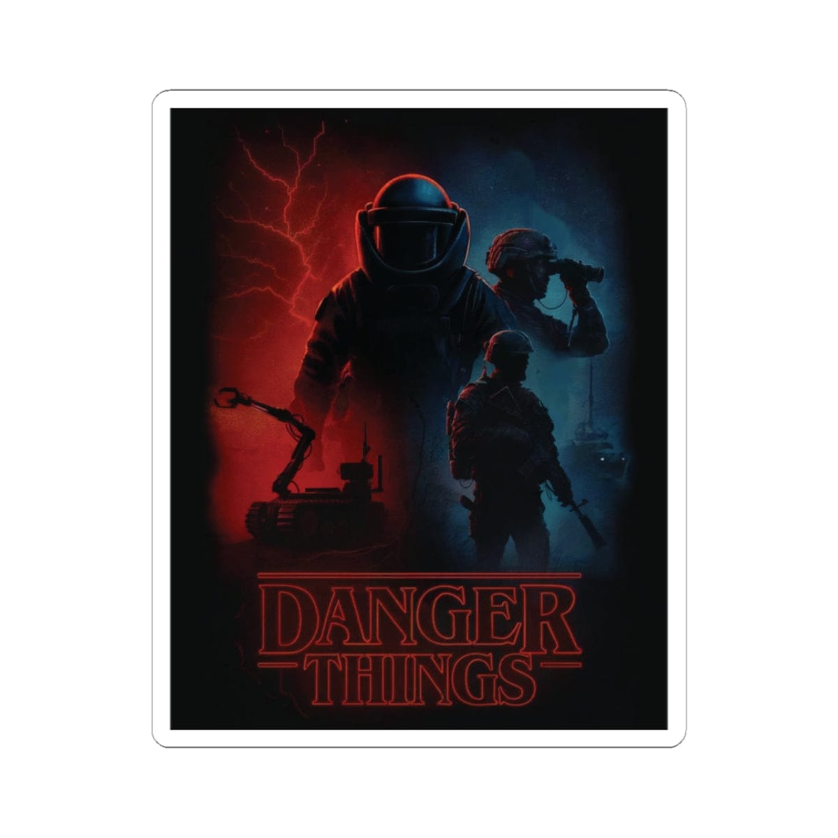 K-Factor Supply Co Danger Things Sticker 3" × 3"