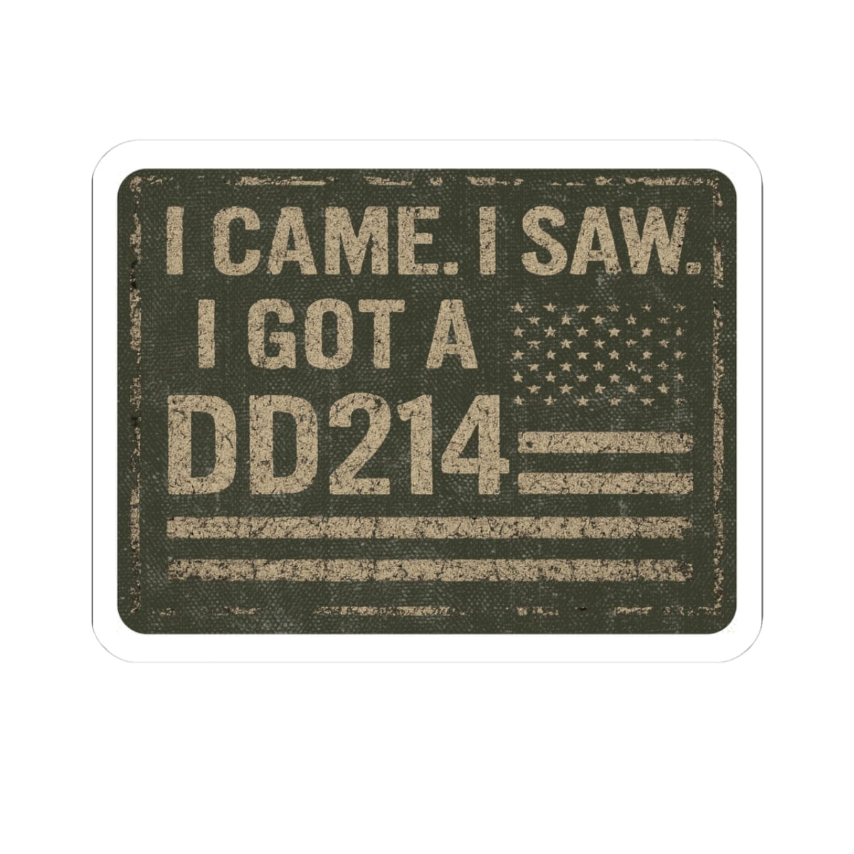 K-Factor Supply Co DD214 Sticker 3" × 3"