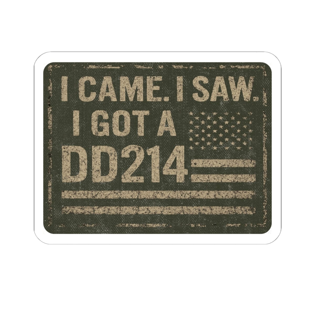 K-Factor Supply Co DD214 Sticker 6" × 6"