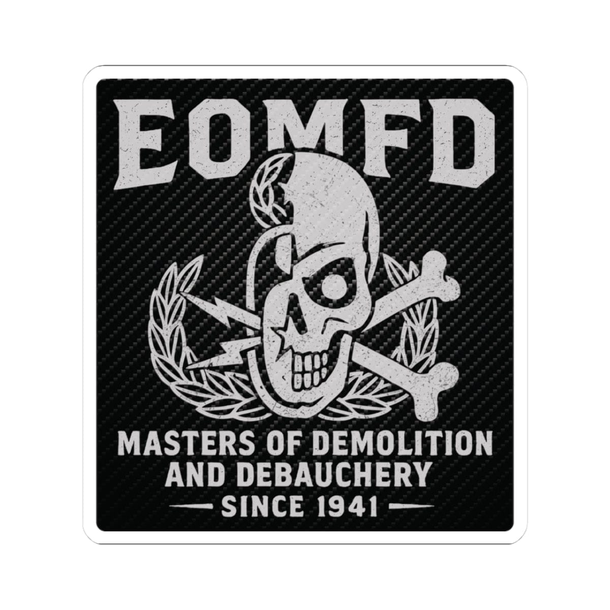 K-Factor Supply Co Demolition and Debauchery Mk 1 Sticker 3" × 3"