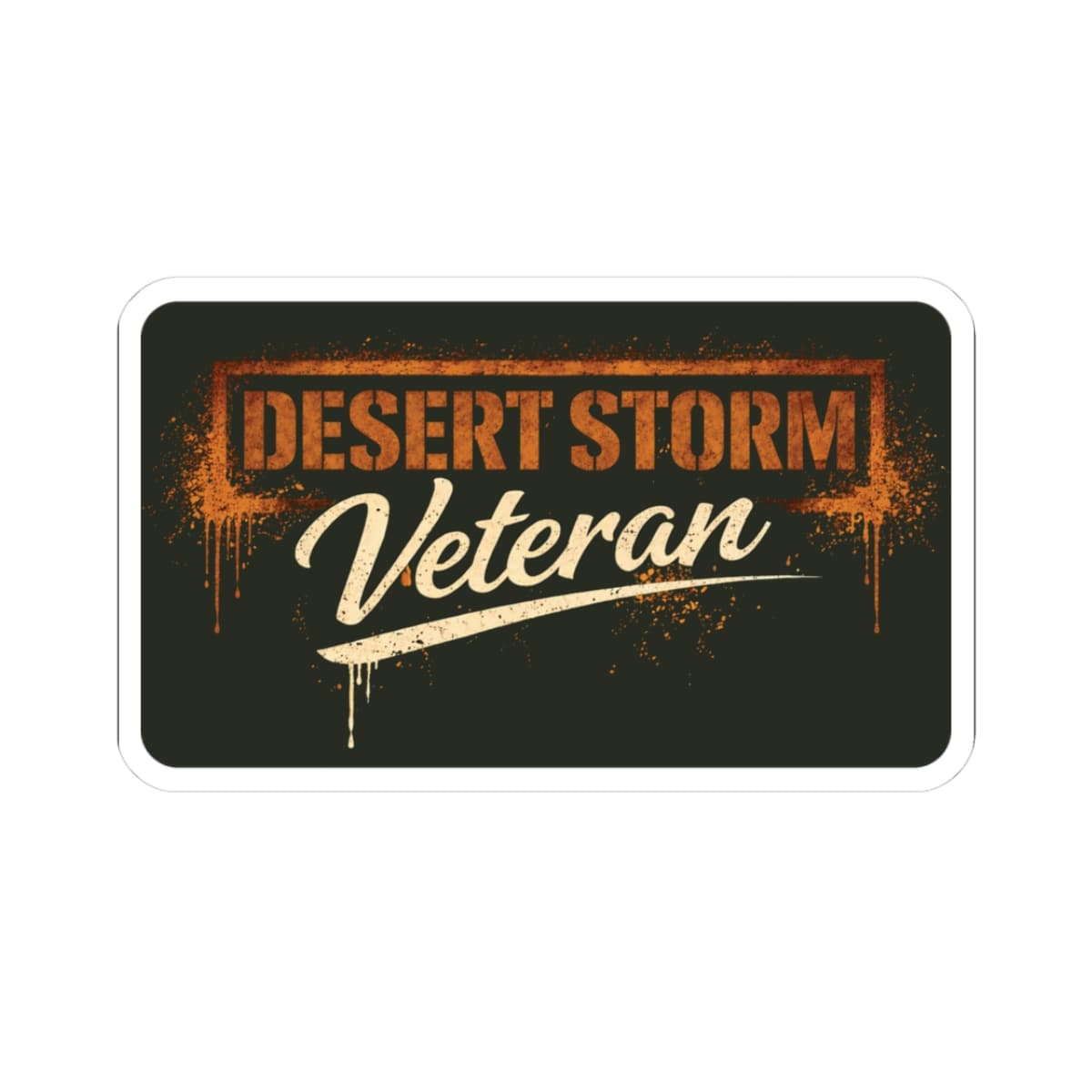 K-Factor Supply Co Desert Storm Veteran Sticker 3" × 3"