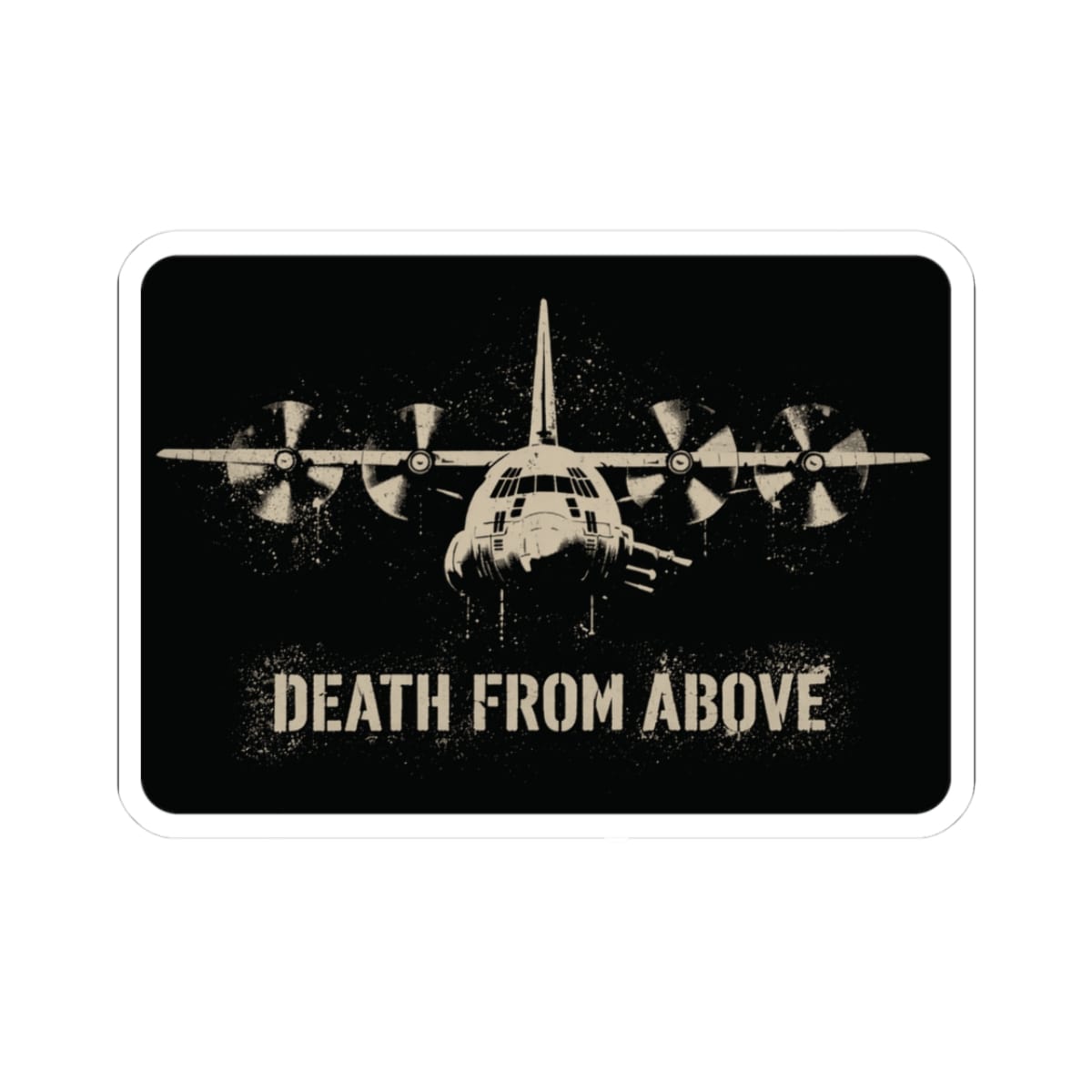 K-Factor Supply Co DFA AC-130 Sticker 3" × 3"
