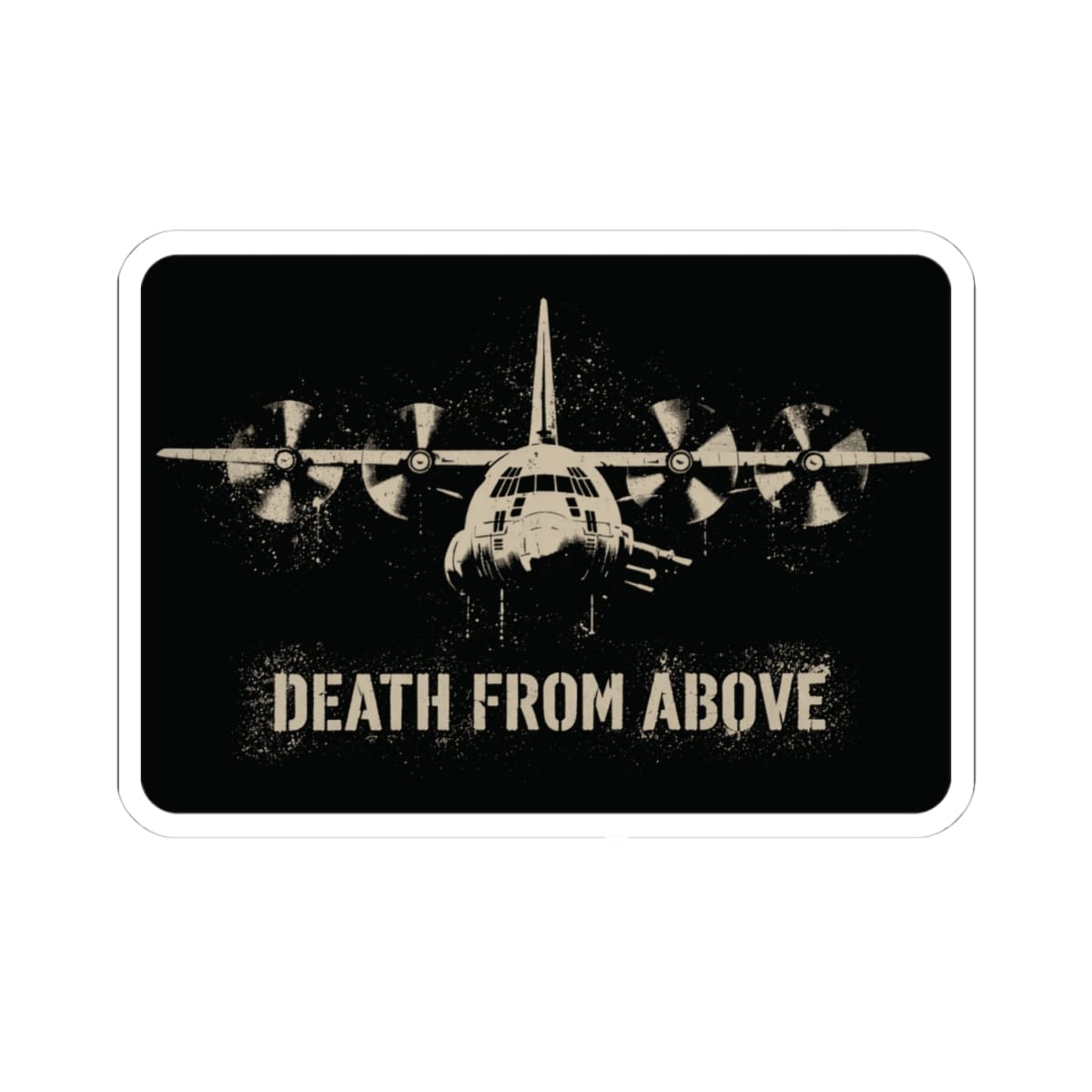 K-Factor Supply Co DFA AC-130 Sticker 4" × 4"