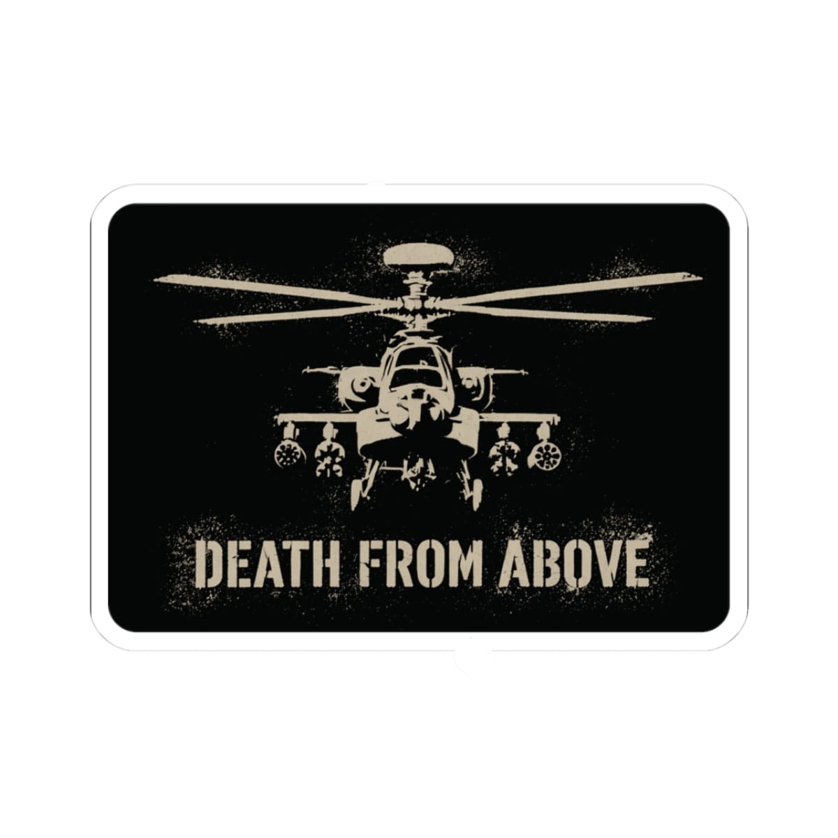 K-Factor Supply Co DFA AH-64D Sticker 3" × 3"