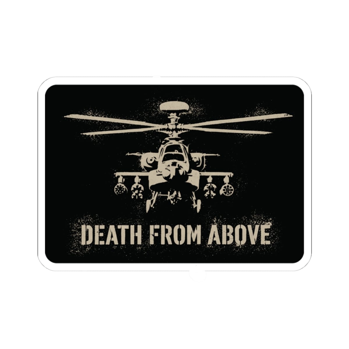 K-Factor Supply Co DFA AH-64D Sticker 4" × 4"