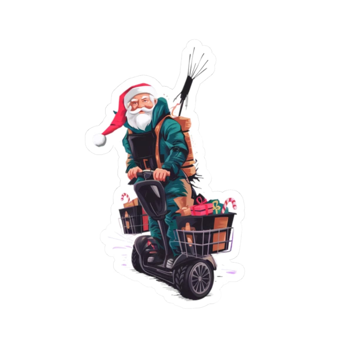 K-Factor Supply Co Downrange Santa Sticker 2" × 2"
