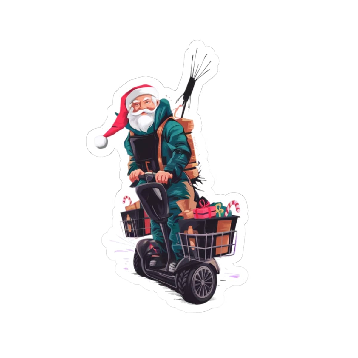 K-Factor Supply Co Downrange Santa Sticker 3" × 3"