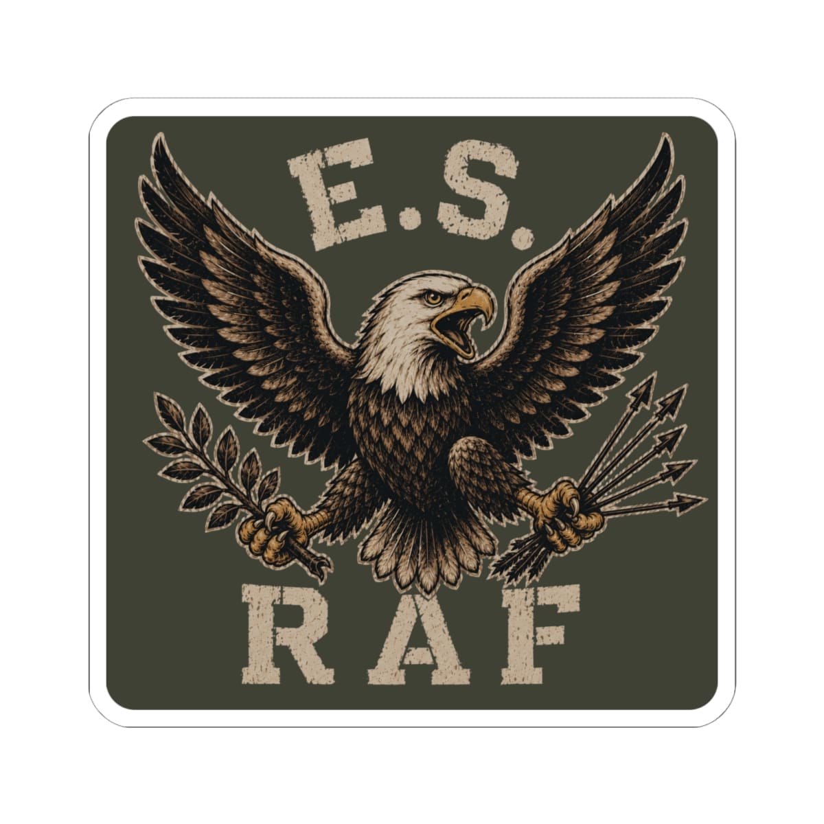 K-Factor Supply Co Eagle Squadron Mk 2 - RAF Sticker 6" × 6"
