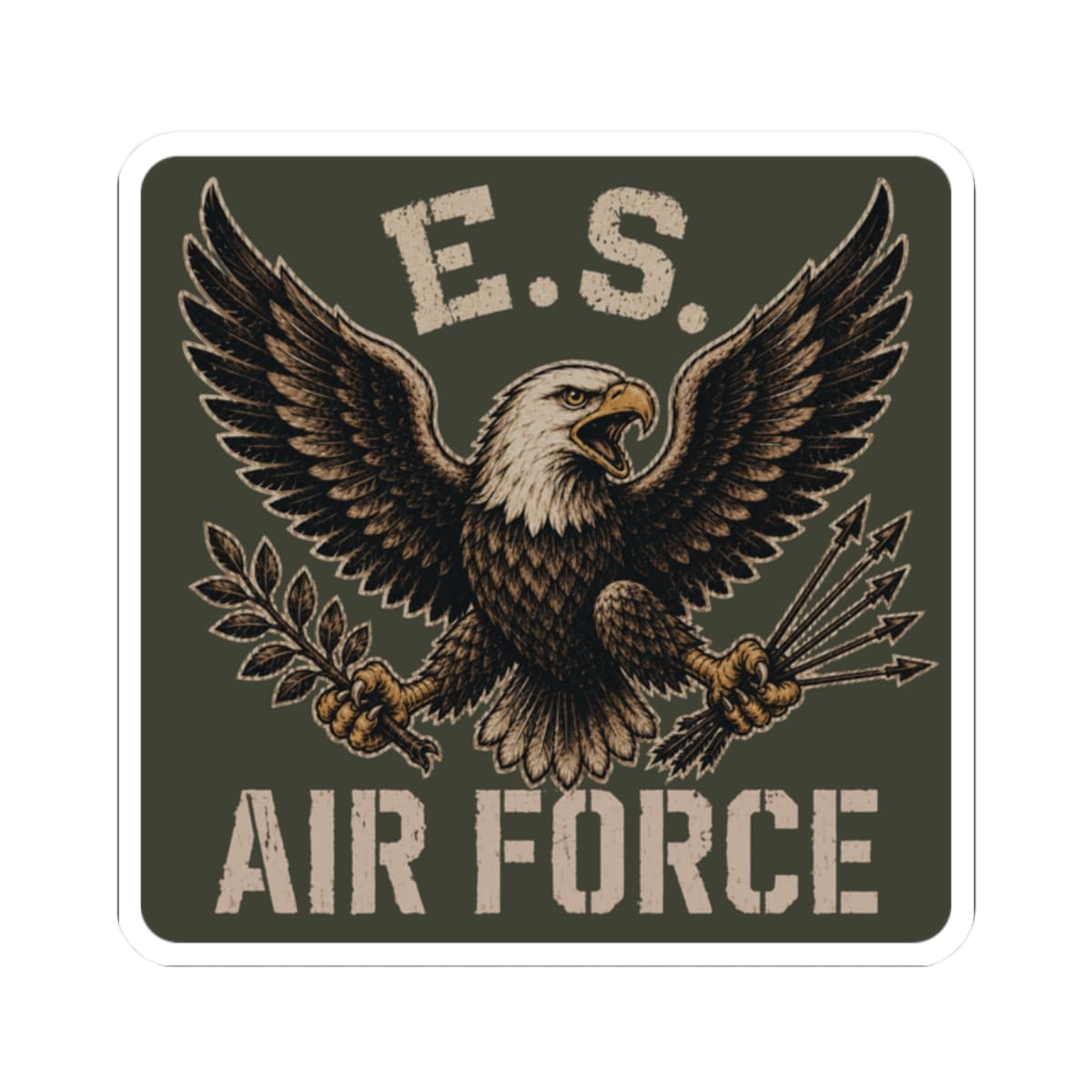 K-Factor Supply Co Eagle Squadron Mk 2 - USAF Sticker 2" × 2"