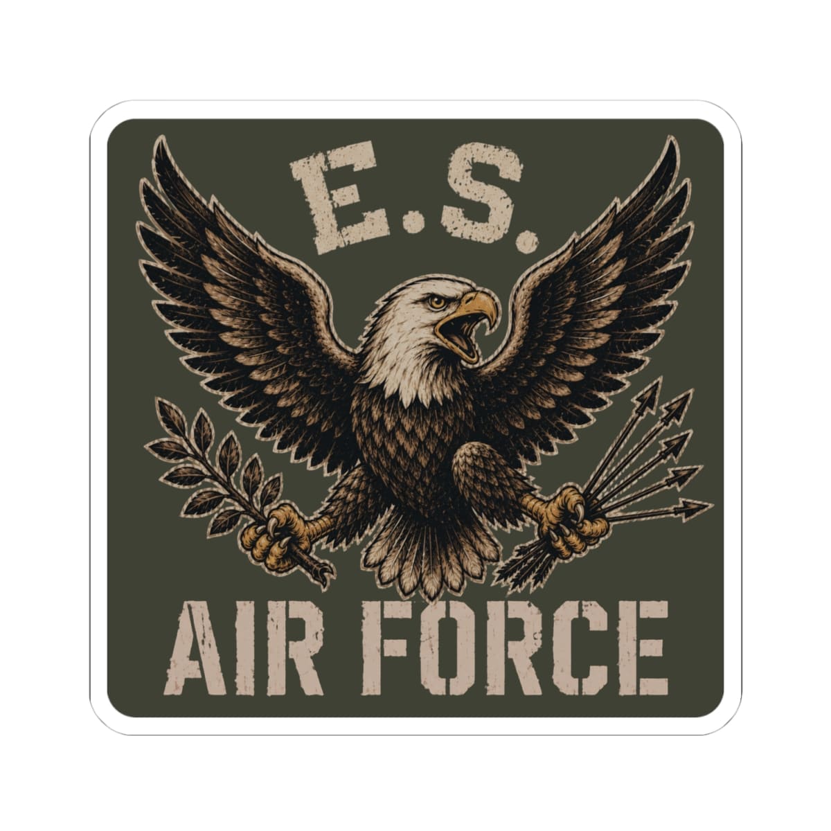 K-Factor Supply Co Eagle Squadron Mk 2 - USAF Sticker 4" × 4"
