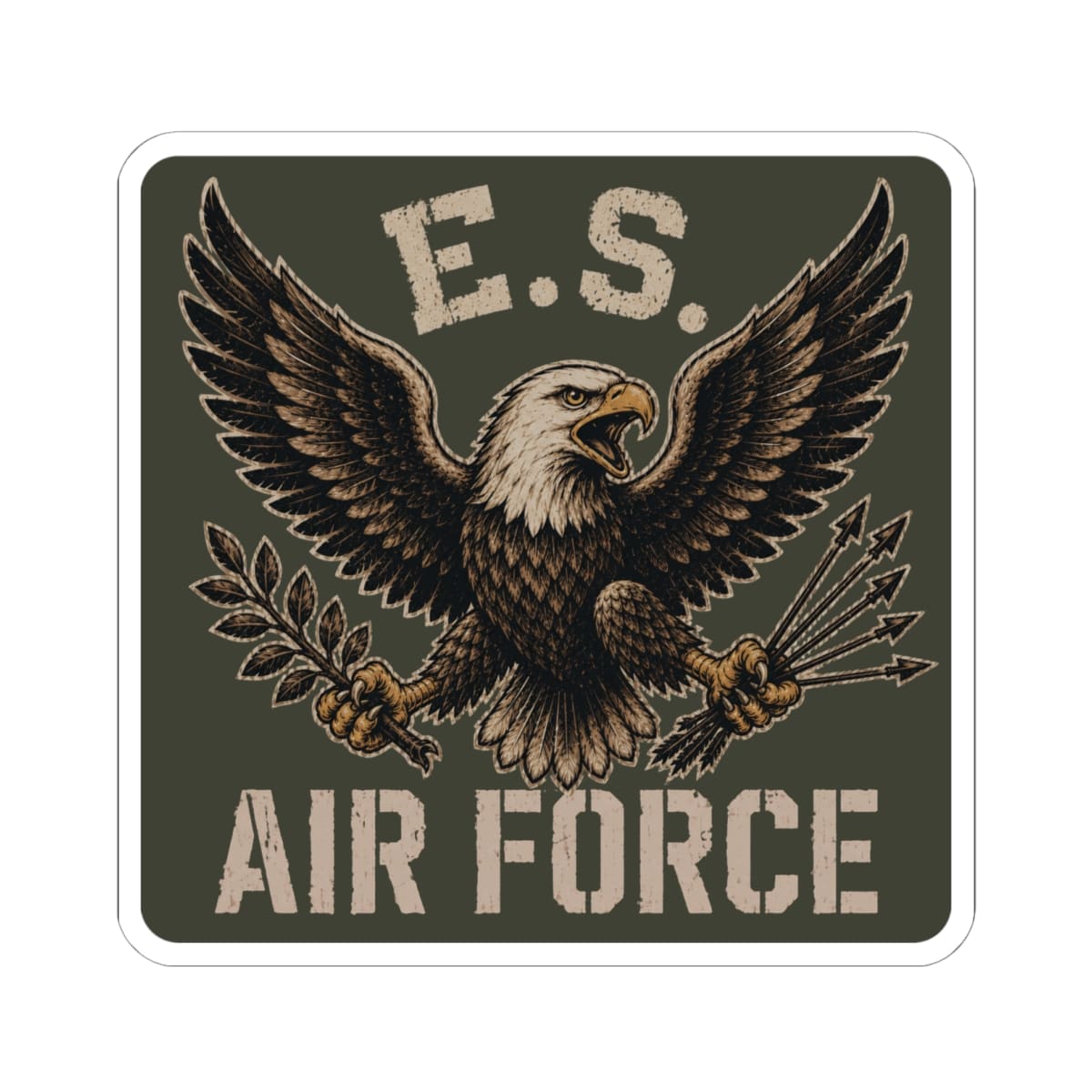K-Factor Supply Co Eagle Squadron Mk 2 - USAF Sticker 6" × 6"