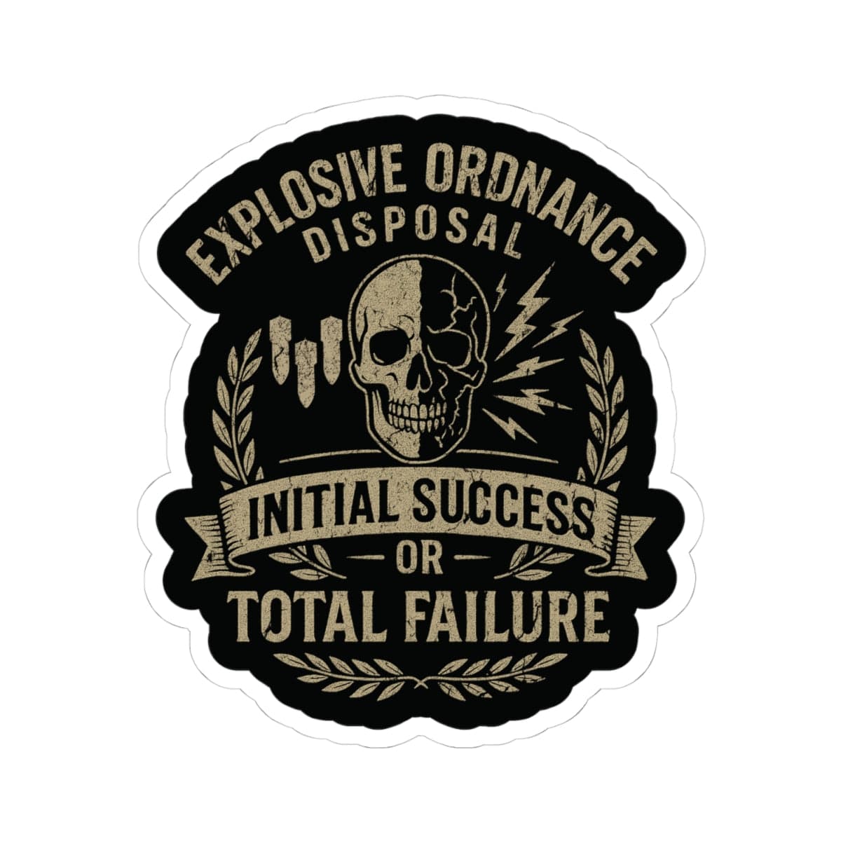 K-Factor Supply Co EOD Initial Success Sticker 4" × 4"