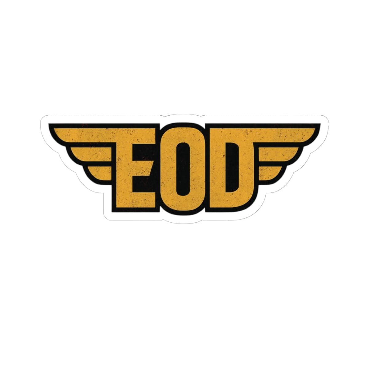 K-Factor Supply Co EOD Wings Sticker 4" × 4"