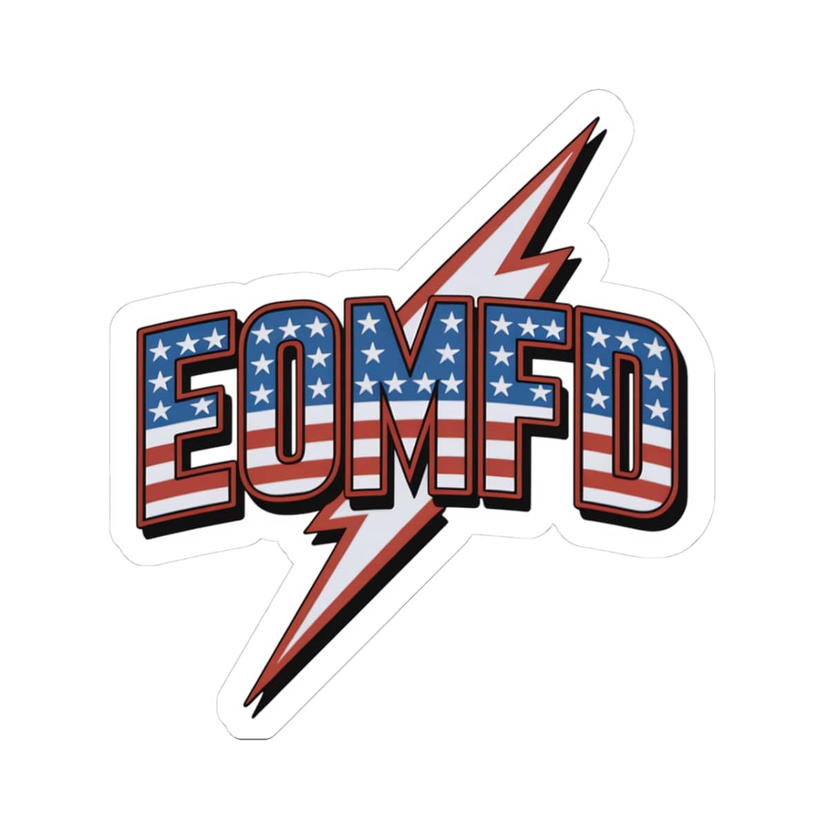 K-Factor Supply Co EOMFD Freedom Bolt Sticker 3" × 3"