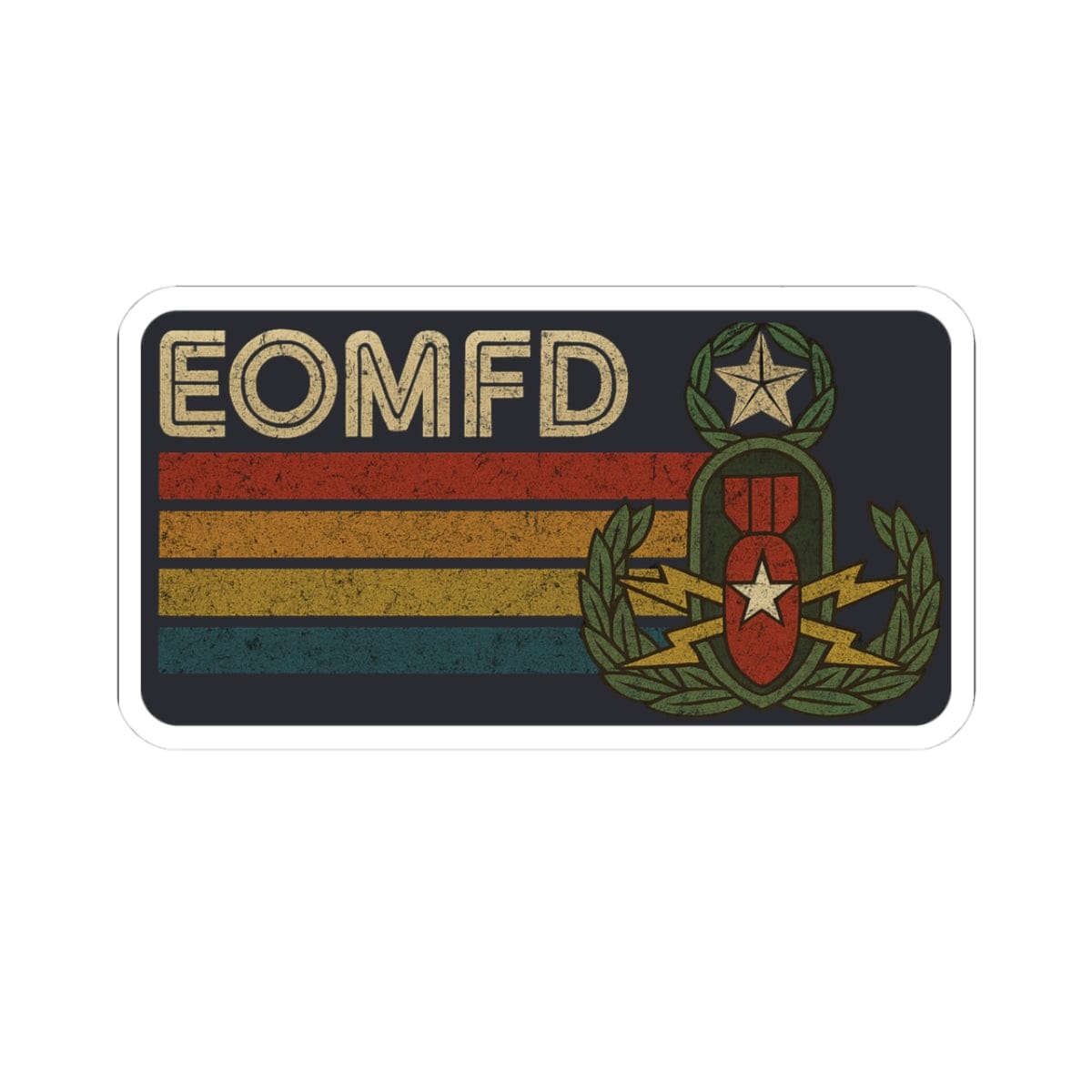K-Factor Supply Co EOMFD Retro Sticker 3" × 3"