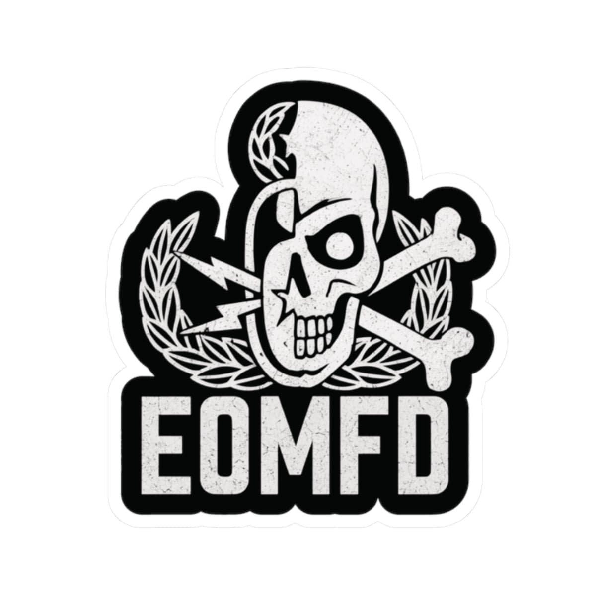 K-Factor Supply Co EOMFD Skully Crab Sticker 2" × 2"