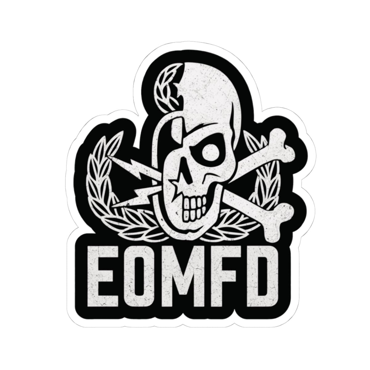K-Factor Supply Co EOMFD Skully Crab Sticker 4" × 4"