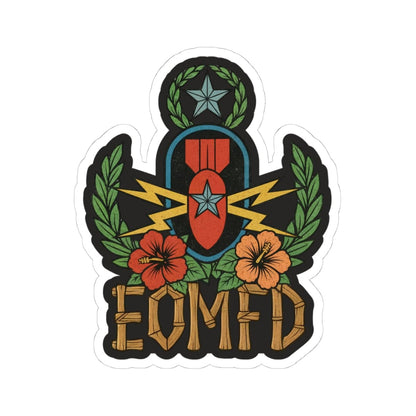 K-Factor Supply Co EOMFD Tropical Sticker 4" × 4"