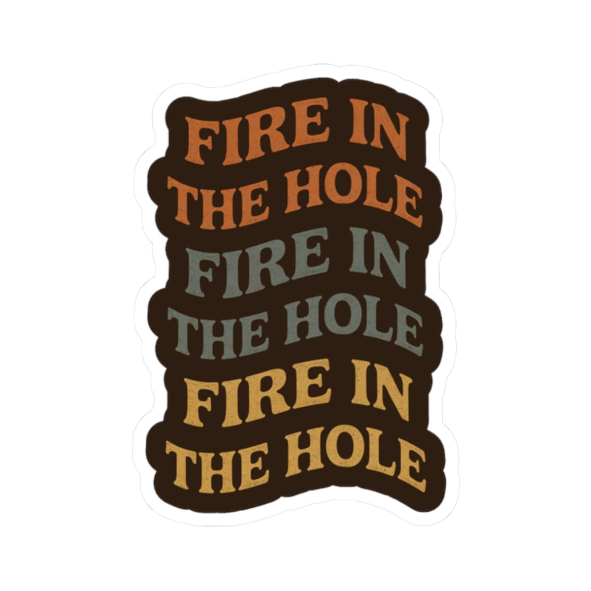 K-Factor Supply Co Fire in the Hole Sticker 2" × 2"
