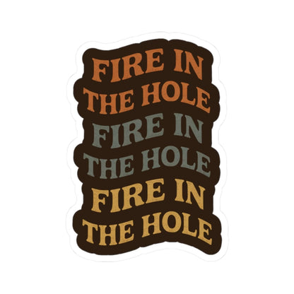 K-Factor Supply Co Fire in the Hole Sticker 2" × 2"