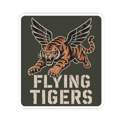 K-Factor Supply Co Flying Tigers Sticker 4" × 4" / White