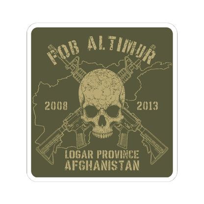 K-Factor Supply Co FOB Altimur - Skull & Carbines Sticker 4" × 4"