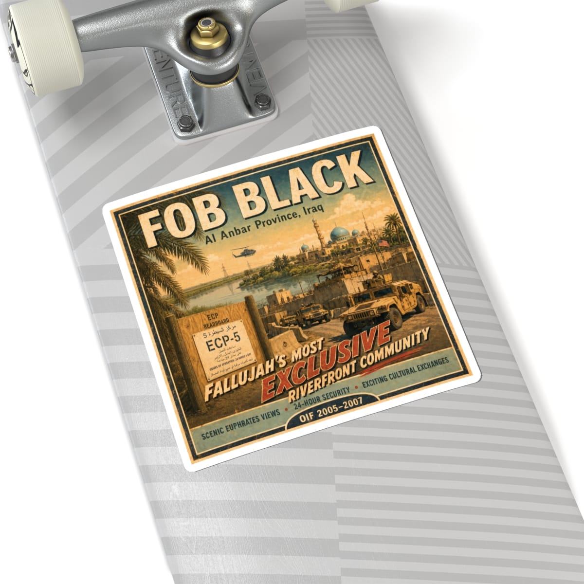 K-Factor Supply Co FOB Black Travel Sticker