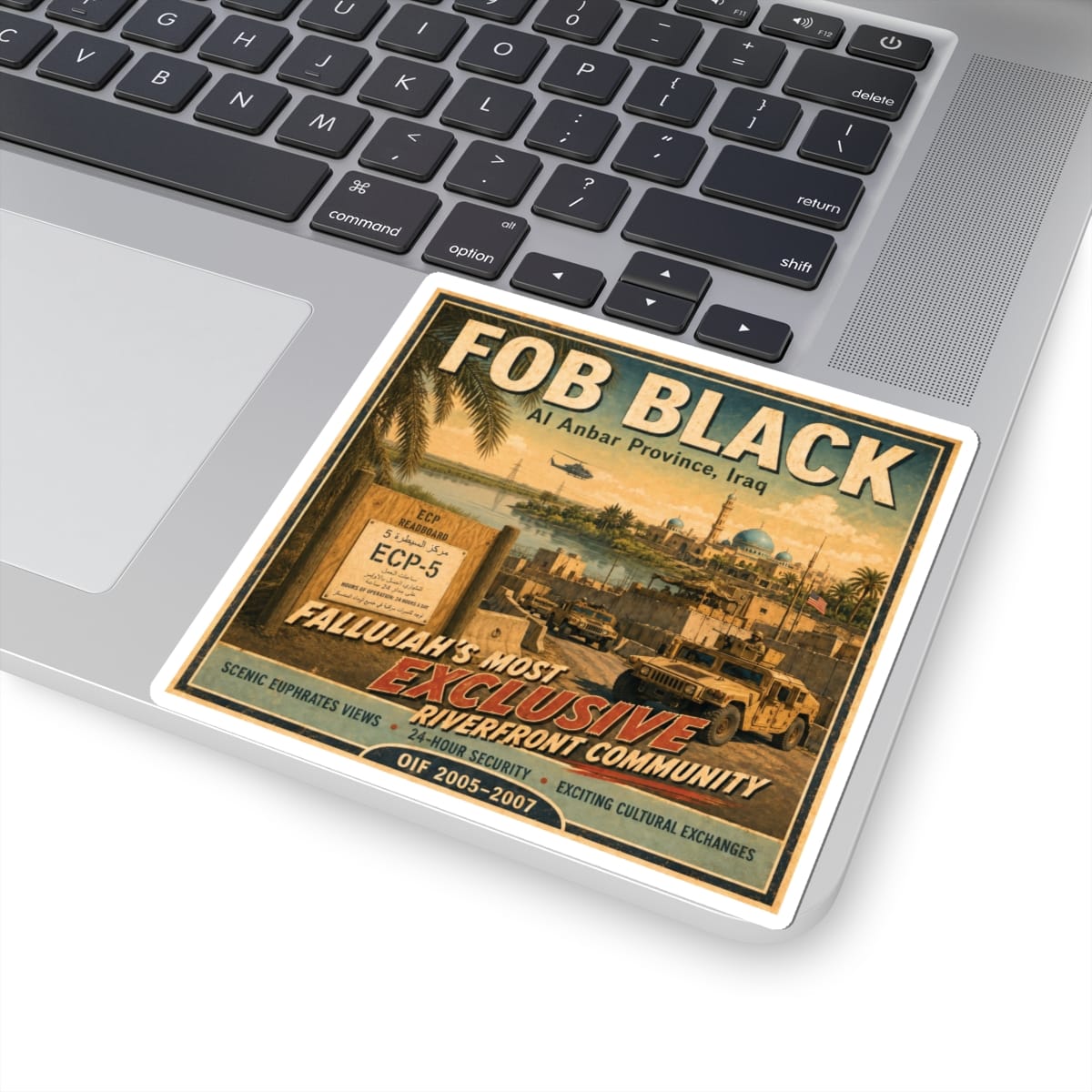 K-Factor Supply Co FOB Black Travel Sticker