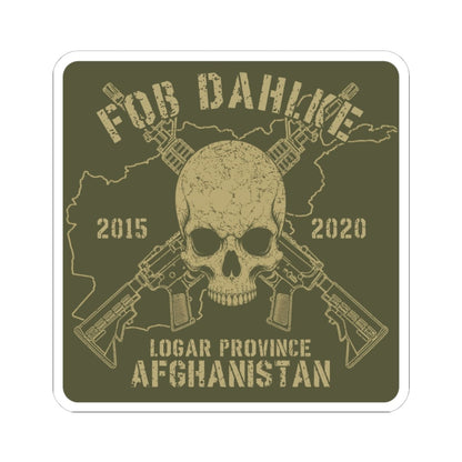 K-Factor Supply Co FOB Dahlke - Skulls & Carbines Sticker 6" × 6" / White